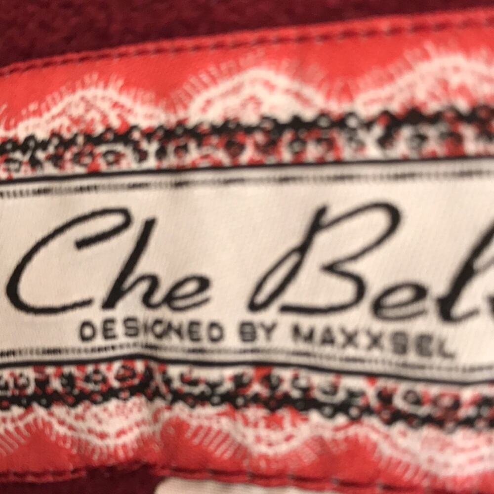 Che Bella Red Polyester Jacket. M - Picture 3 of 4